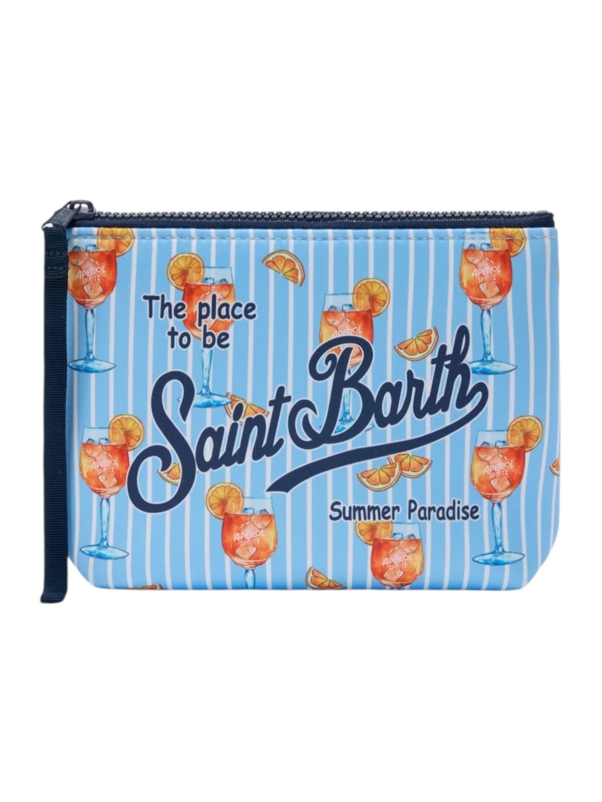 MC2 SAINT BARTH Pochette Unisex adulto ALINE 08199L HAPPY COCKTAIL DOUBLE STRIPES 31 gioboutiqueweb