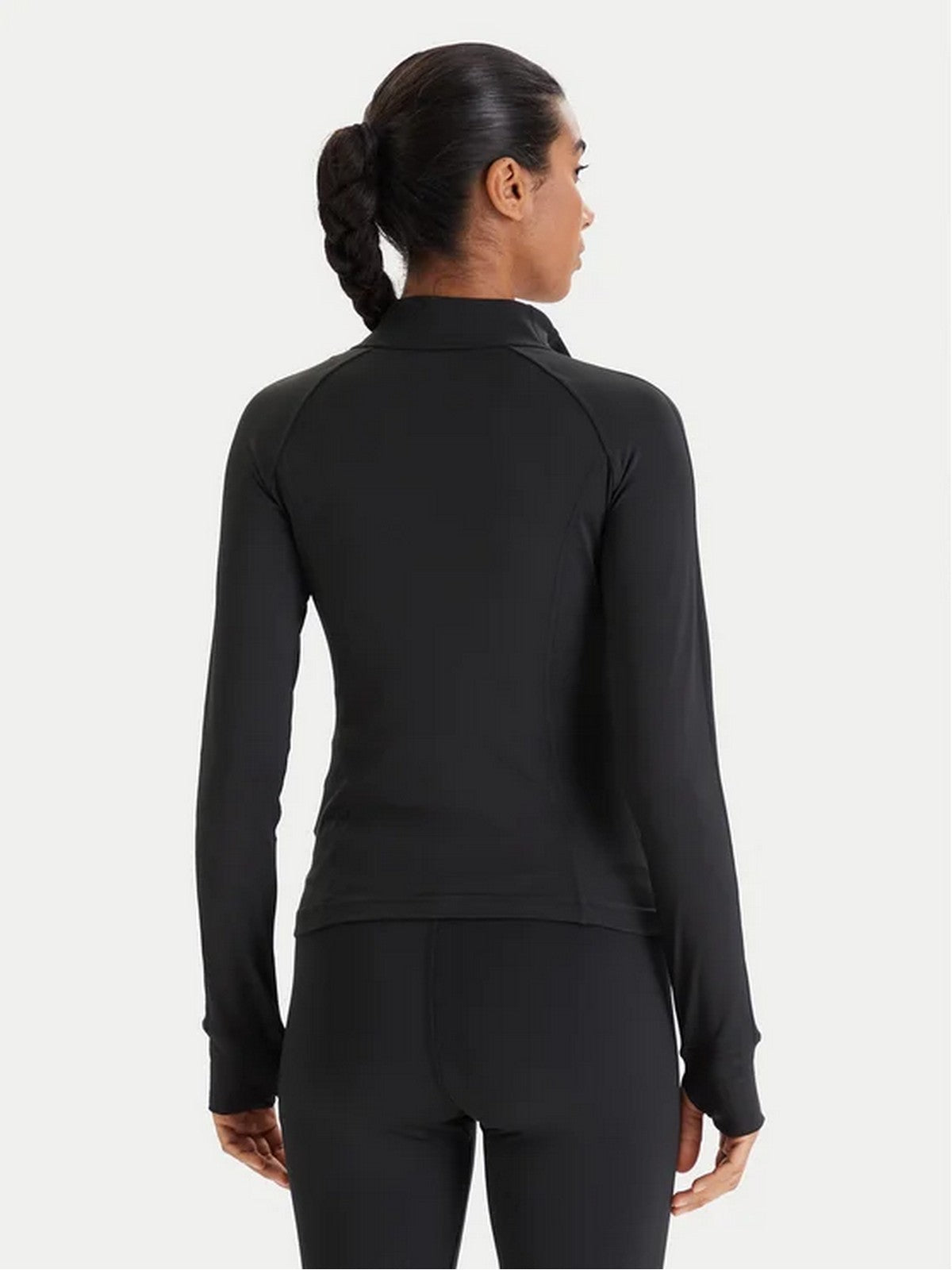 GUESS SPORT Felpa Donna MARGOT LS ZIP ACTIVE TOP V6RP15 KD952 JBLK Jet Black A996