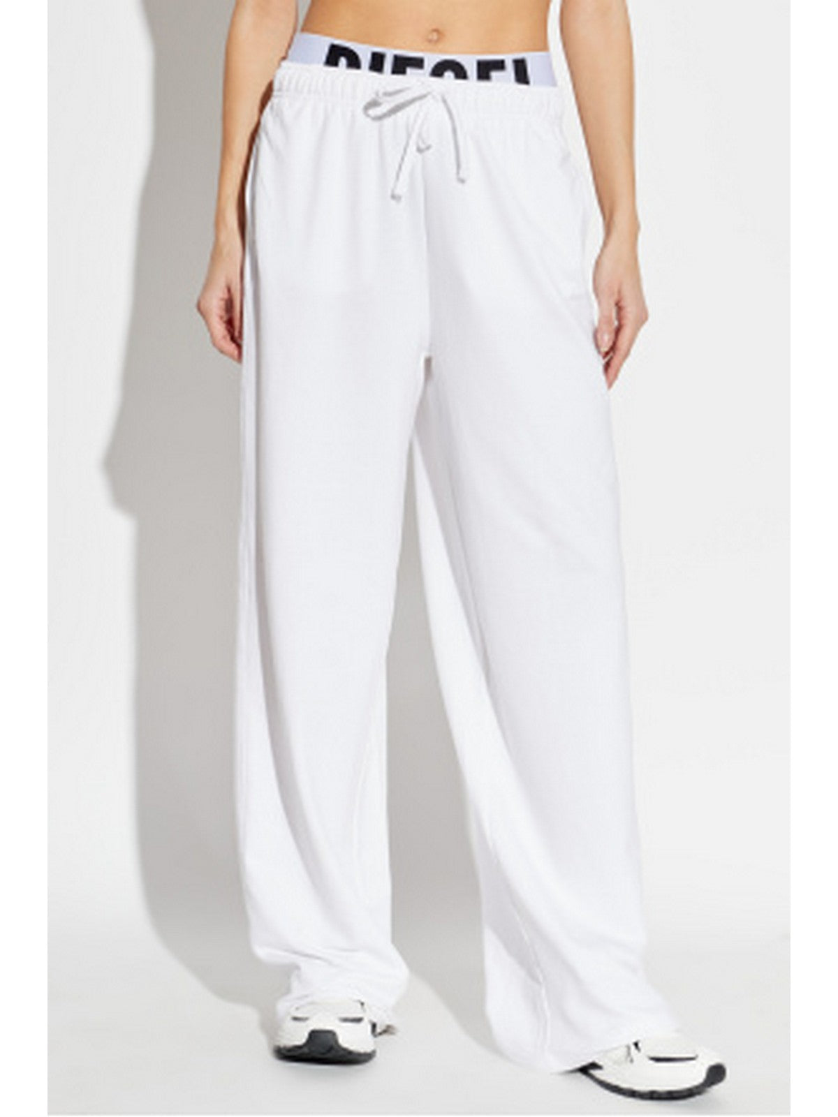 DIESEL Pantalone Donna LESLIE-D-POP PANTALONI A20876 0IKBJ 100 100 - WHITE gioboutiqueweb