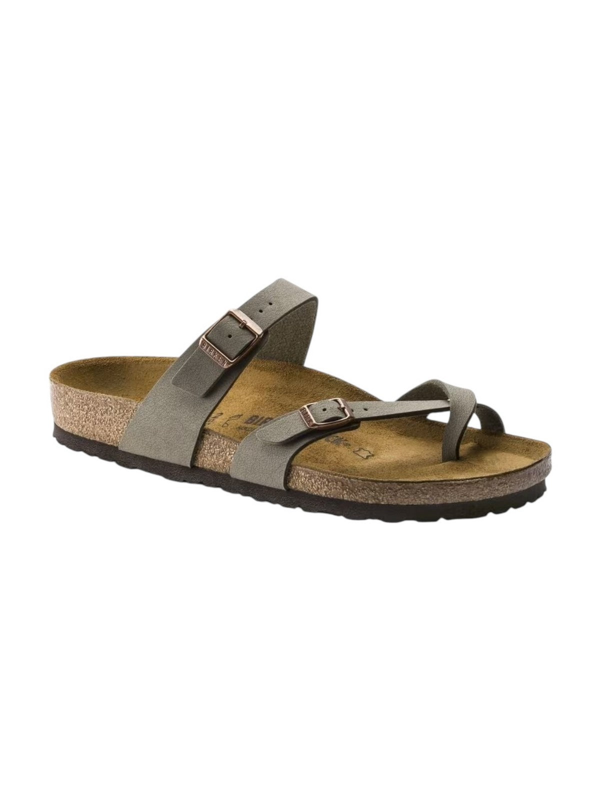 BIRKENSTOCK Sandalo Unisex adulto Mayari stone, Birkibuc 071071 Grigio gioboutiqueweb