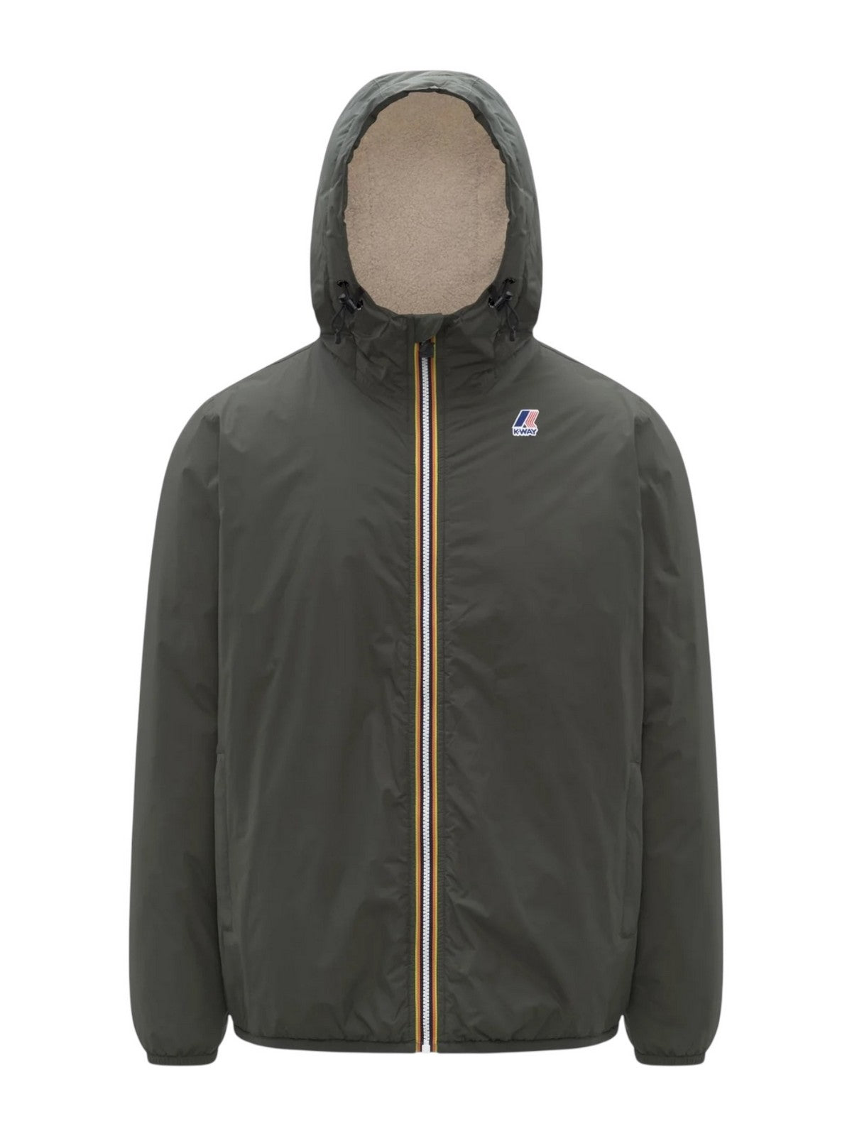 K-WAY Giubbino Uomo LE VRAI 4.0 CLAUDE ORSETTO K21515W WMR GREEN BLACKISH