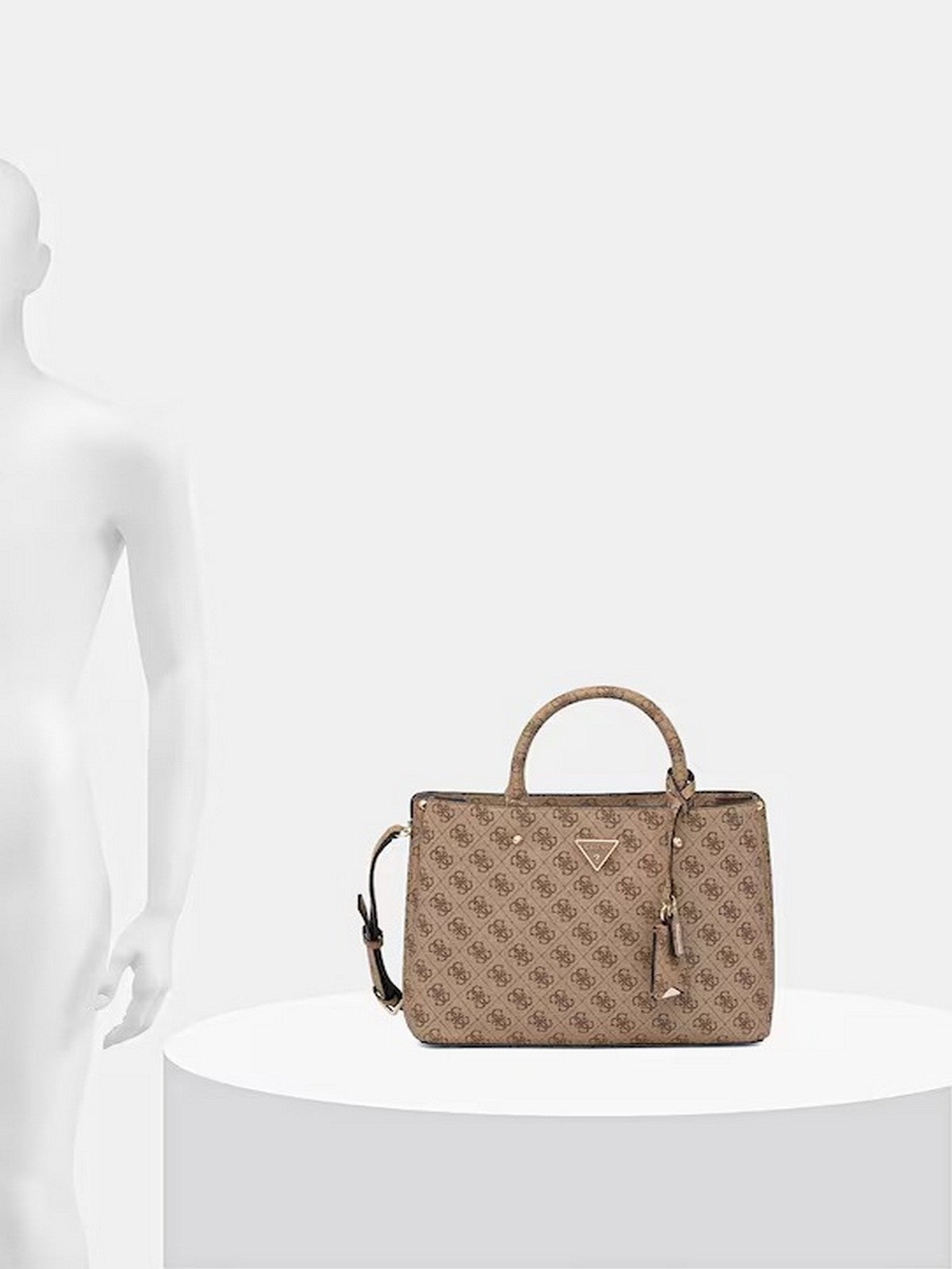 GUESS Borsa Donna MERIDIAN II GIRLFRIEND SATCHEL HWSG69 74060 LTL LATTE LOGO gioboutiqueweb