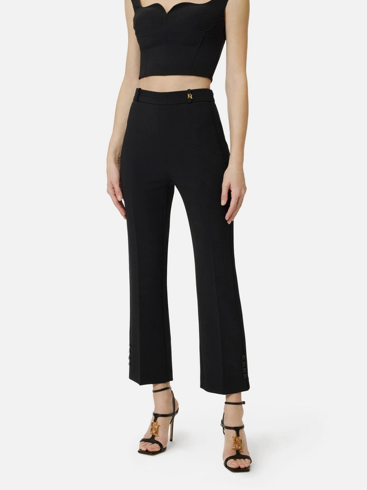 ELISABETTA FRANCHI Pantalone Donna PA16861E2 110 Nero gioboutiqueweb