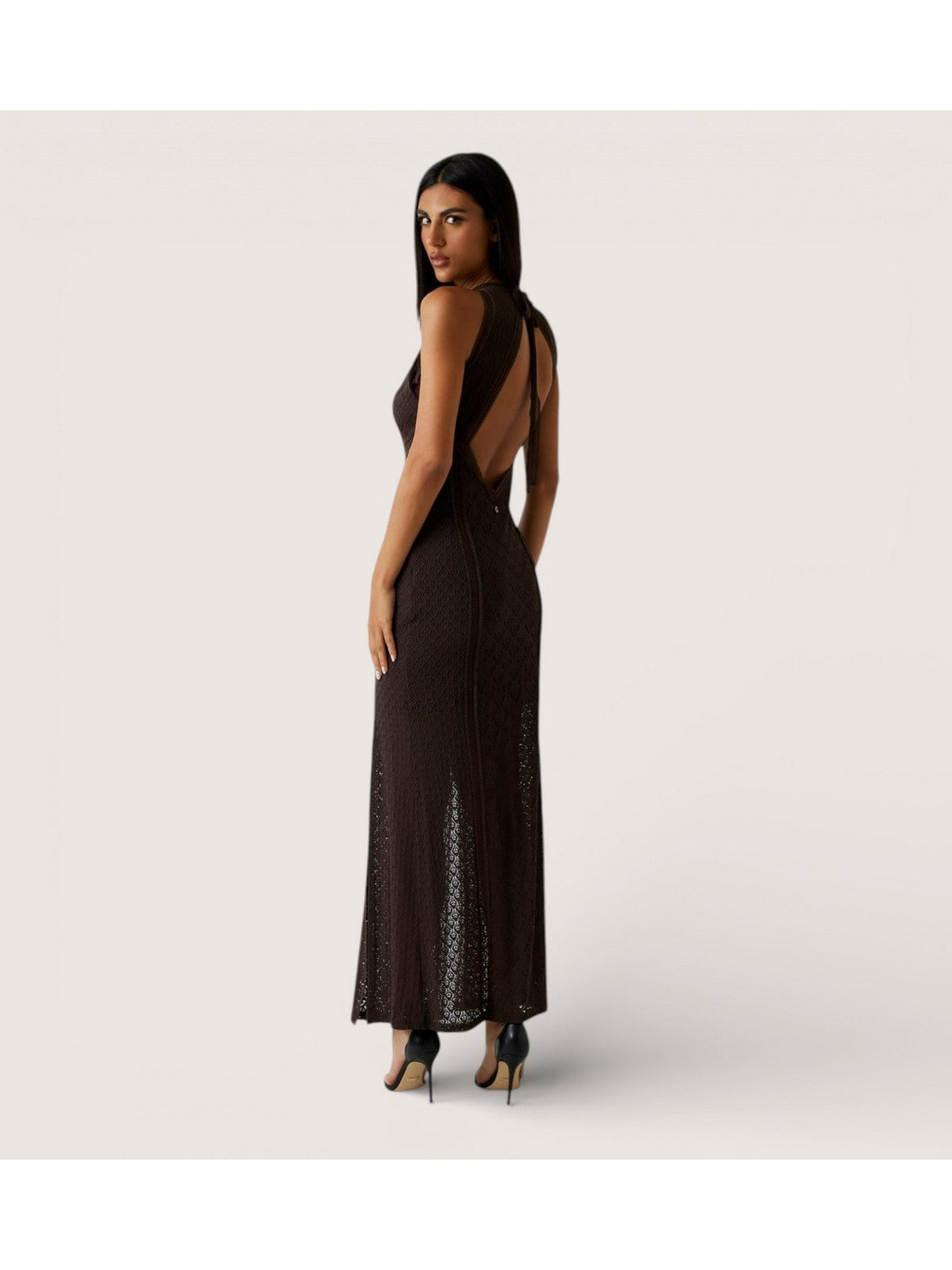 GUESS Abito Donna New Liza Dress W6GK16 K2953 G1EB REGAL BROWN