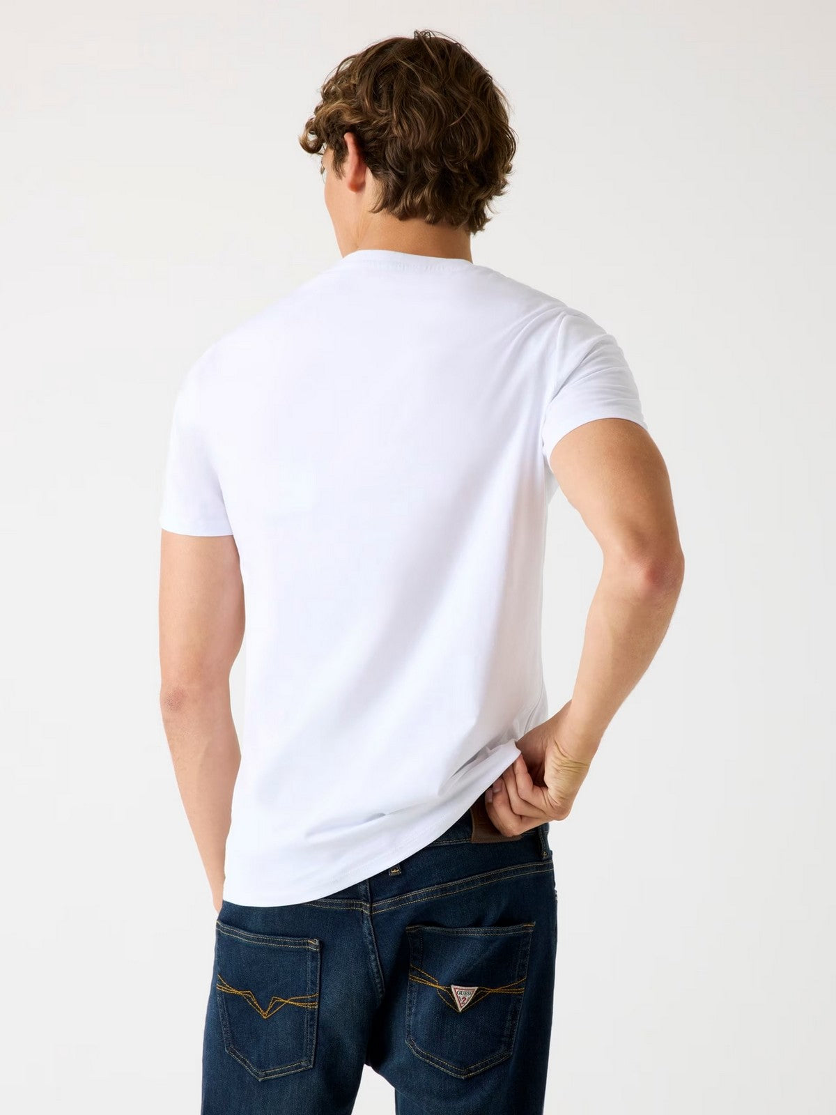 GUESS T-shirt Uomo CN SS ORIGINAL LOGO TEE M2YI71 I3Z14 G011 PURE WHITE gioboutiqueweb