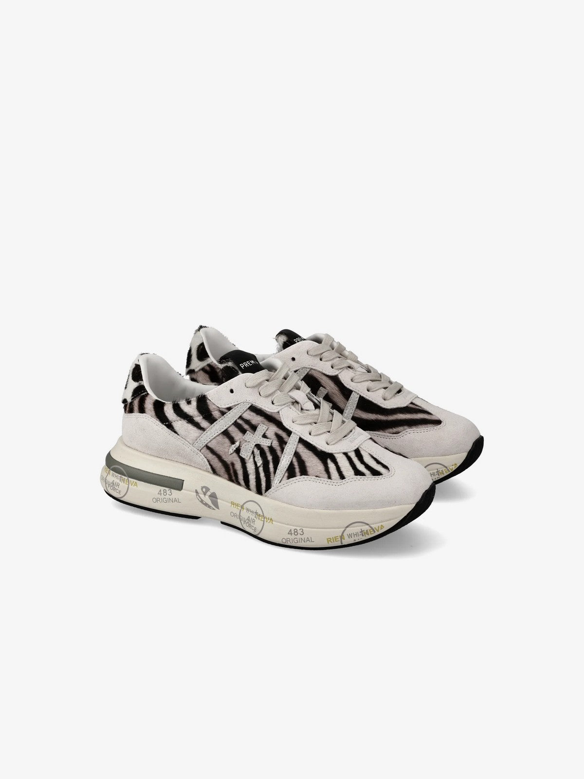 PREMIATA Sneaker Donna CASSIE VAR 7677 ANIMALIER ZEBRA/GREY