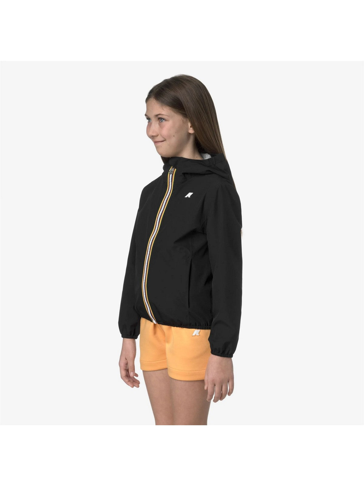 K-WAY KIDS Giubbino Bambine e ragazze P. LILY STRETCH POLY JERSEY K2148NW USY BLACK PURE gioboutiqueweb