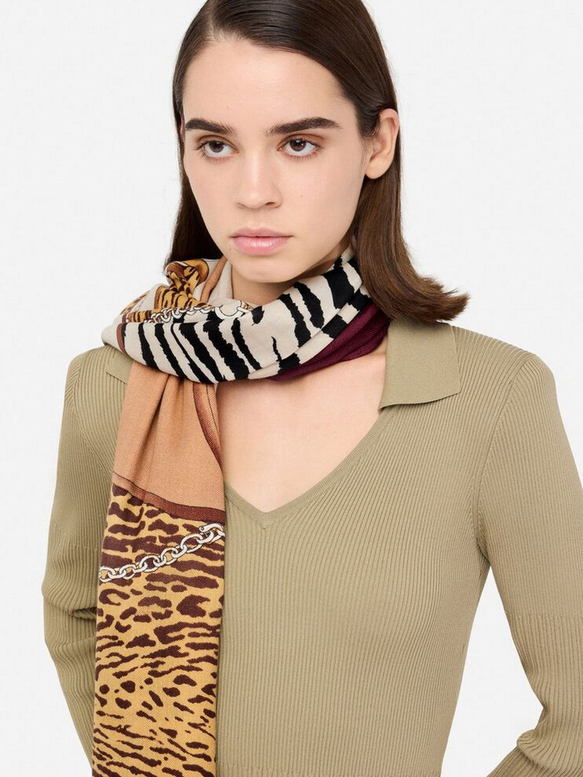 LIU JO SOFT Foulard Donna 2F5083T0300 00005 NATURALE gioboutiqueweb