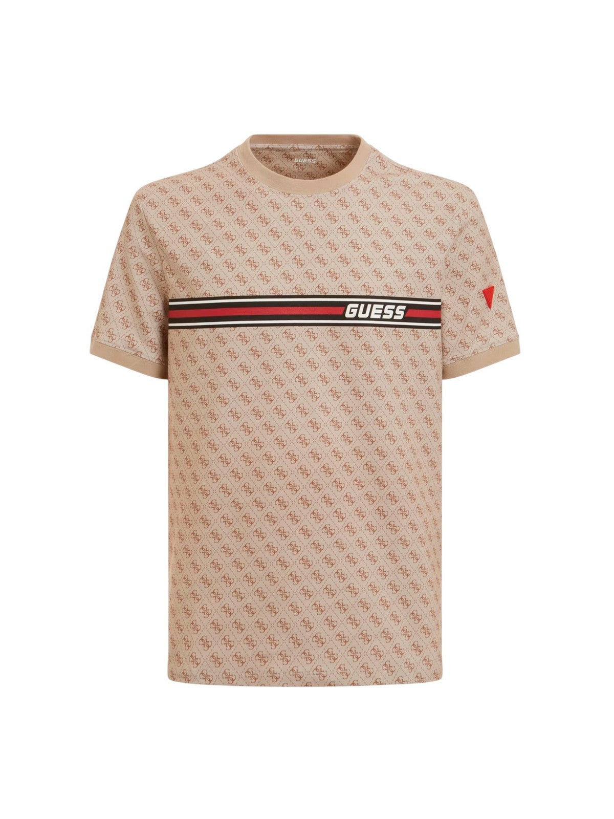 GUESS SPORT T-shirt Uomo JAMEY T-SHIRT Z2BI09 J1314 P13W 4G AOP BEIGE BLANCO