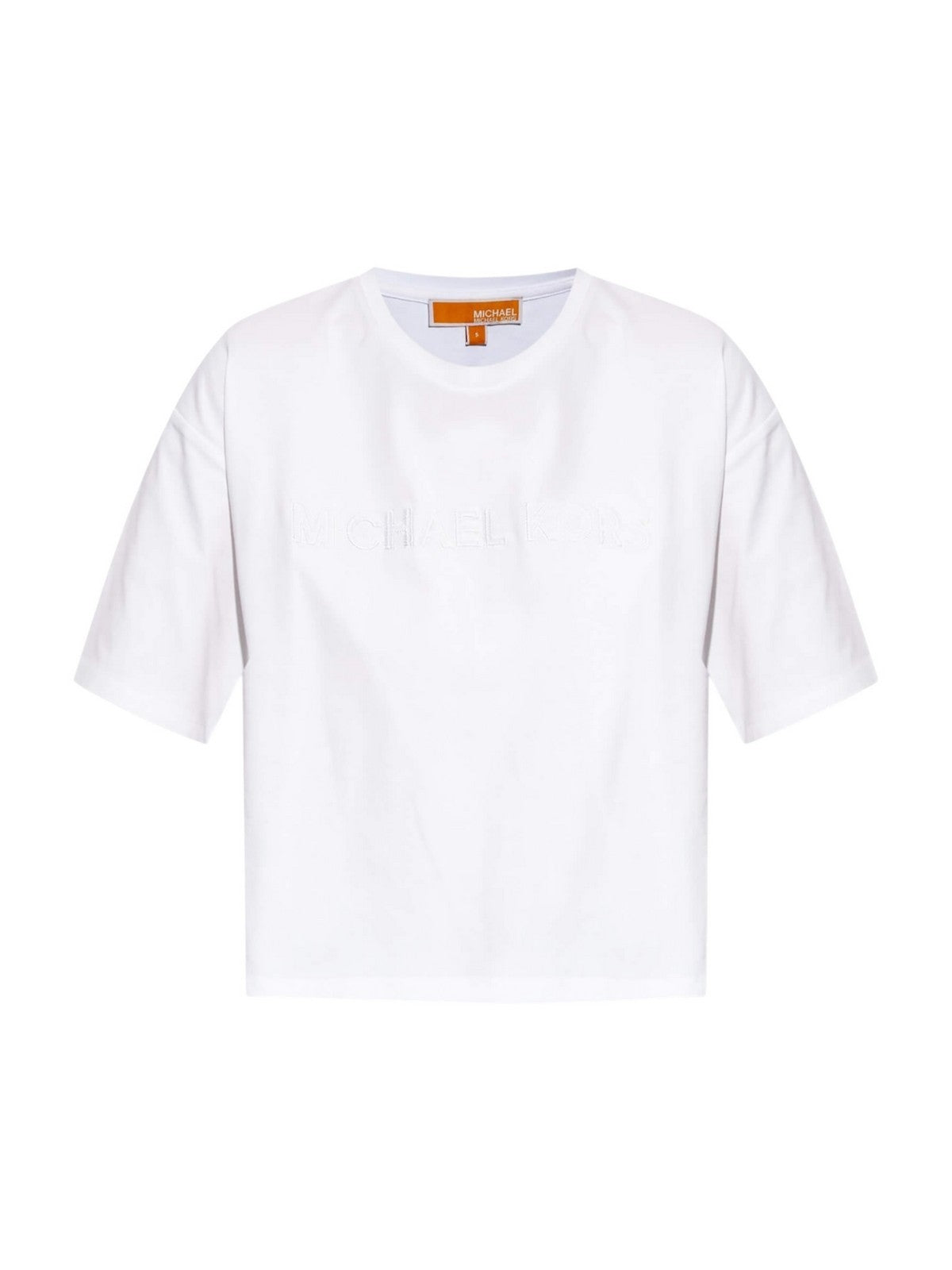 MICHAEL KORS T-shirt Donna CROP MICHAEL KORS TEE MT551VJ2ZU 100 WHITE gioboutiqueweb