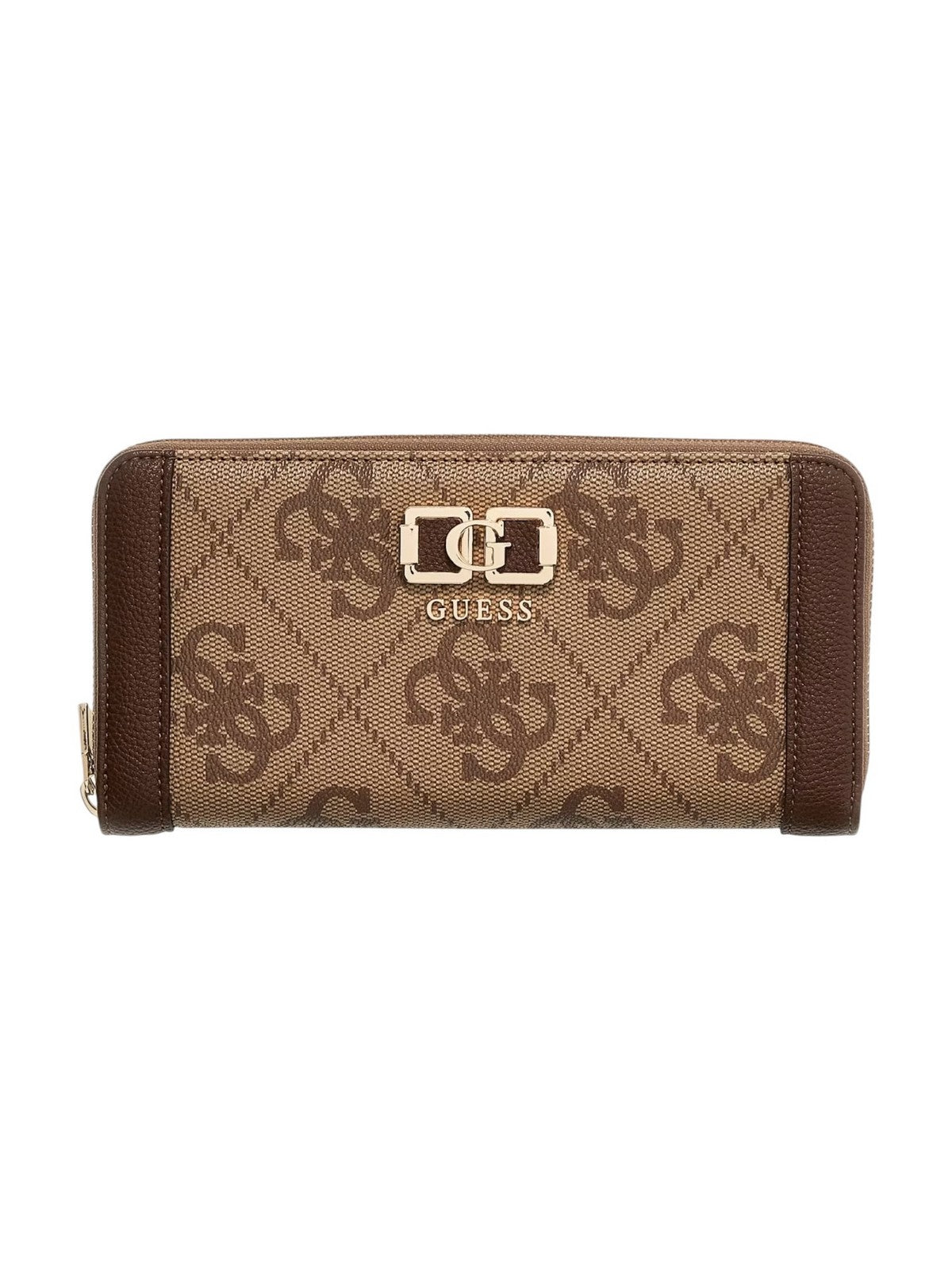 GUESS Portafoglio Donna KARNILLA LOGO SLG LRG ZIP ARND SWOS99 01146 LGW LATTE LOGO/BROWN