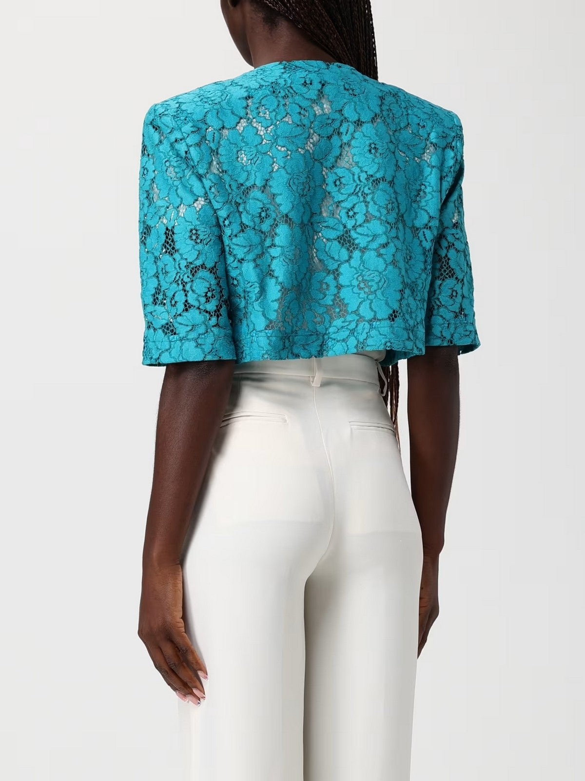 PINKO Giacca Donna PLATANO SPENCER PIZZO REBRODE 106552-A330 V76 VERDE MATTONELLA gioboutiqueweb
