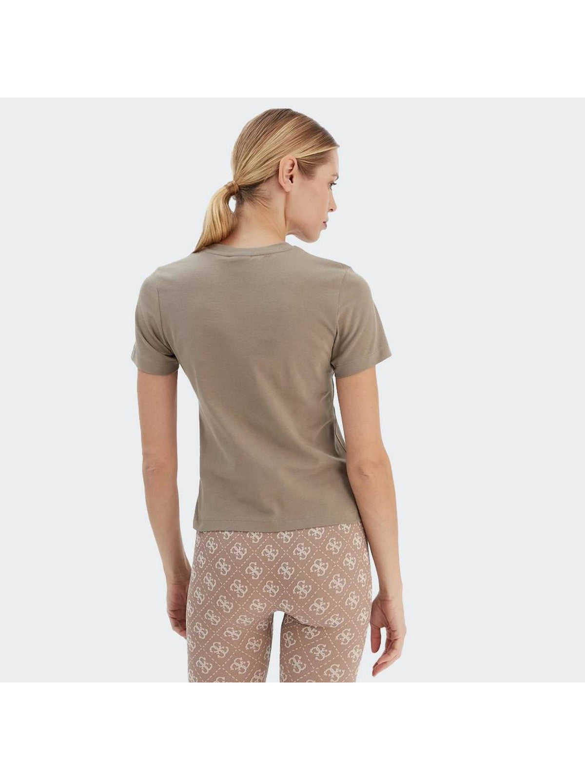 GUESS SPORT T-shirt Donna BEATRIZ CN SS T-SHIRT V6RI02 J1314 G1O3 TOTALLY TAUPE gioboutiqueweb