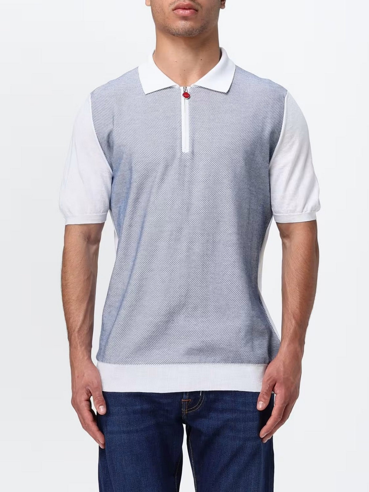 KITON Polo Uomo UMK0931A0215008 WHITE/IVORY gioboutiqueweb