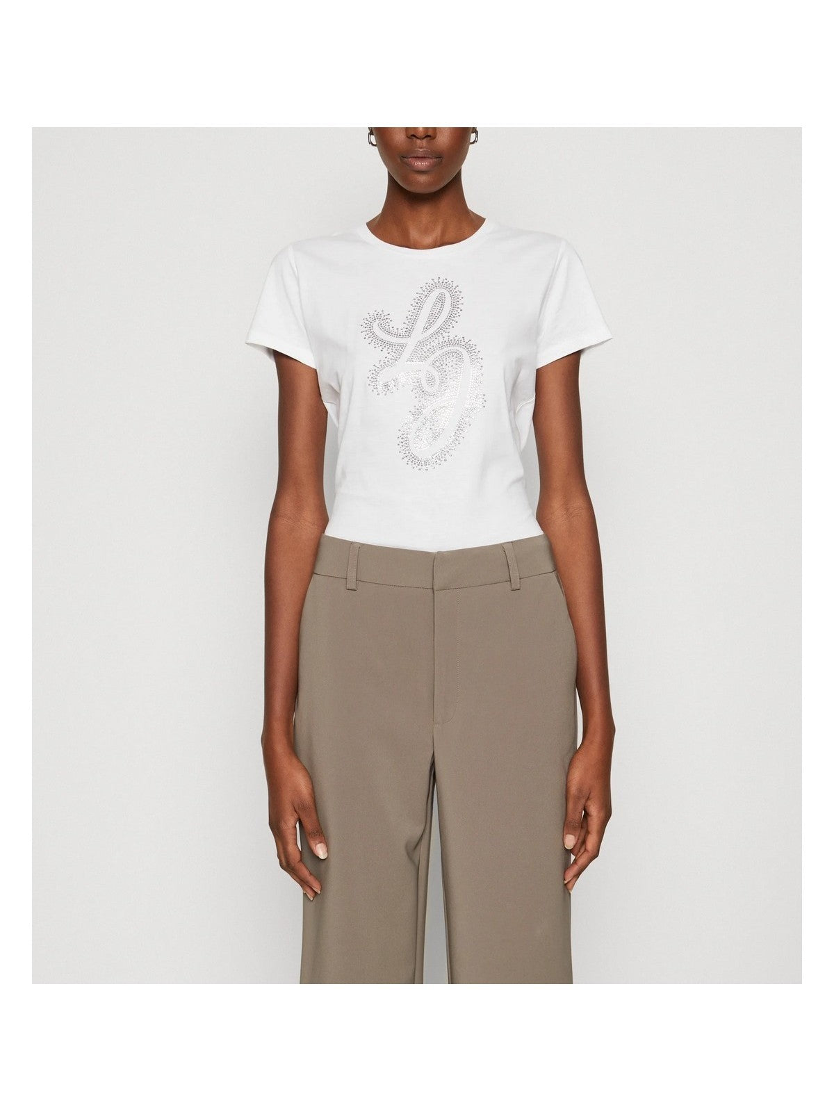 Liu Jo White T-Shirt und Pole Woman W4051JS923 Q9979 Weiß