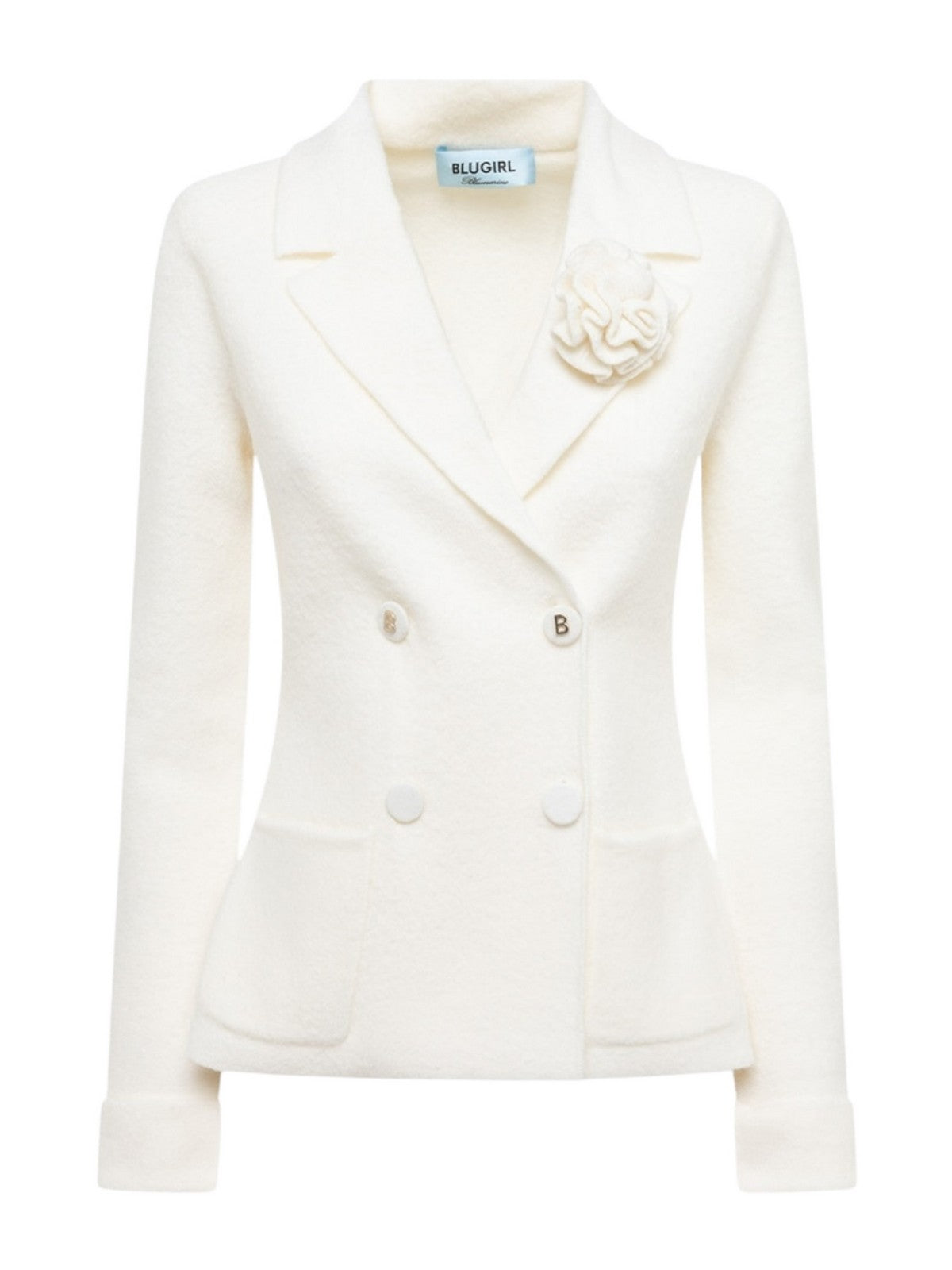 BLUGIRL Felpa Donna RF5058MA07R C3866 Chalk w/brooch