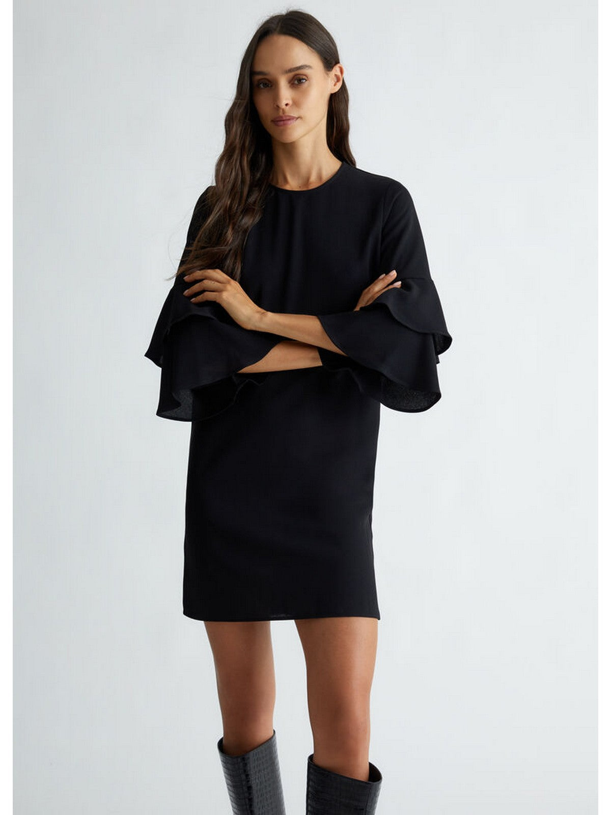 LIU JO WHITE Abito Donna WF4567T0347 22222 Nero gioboutiqueweb