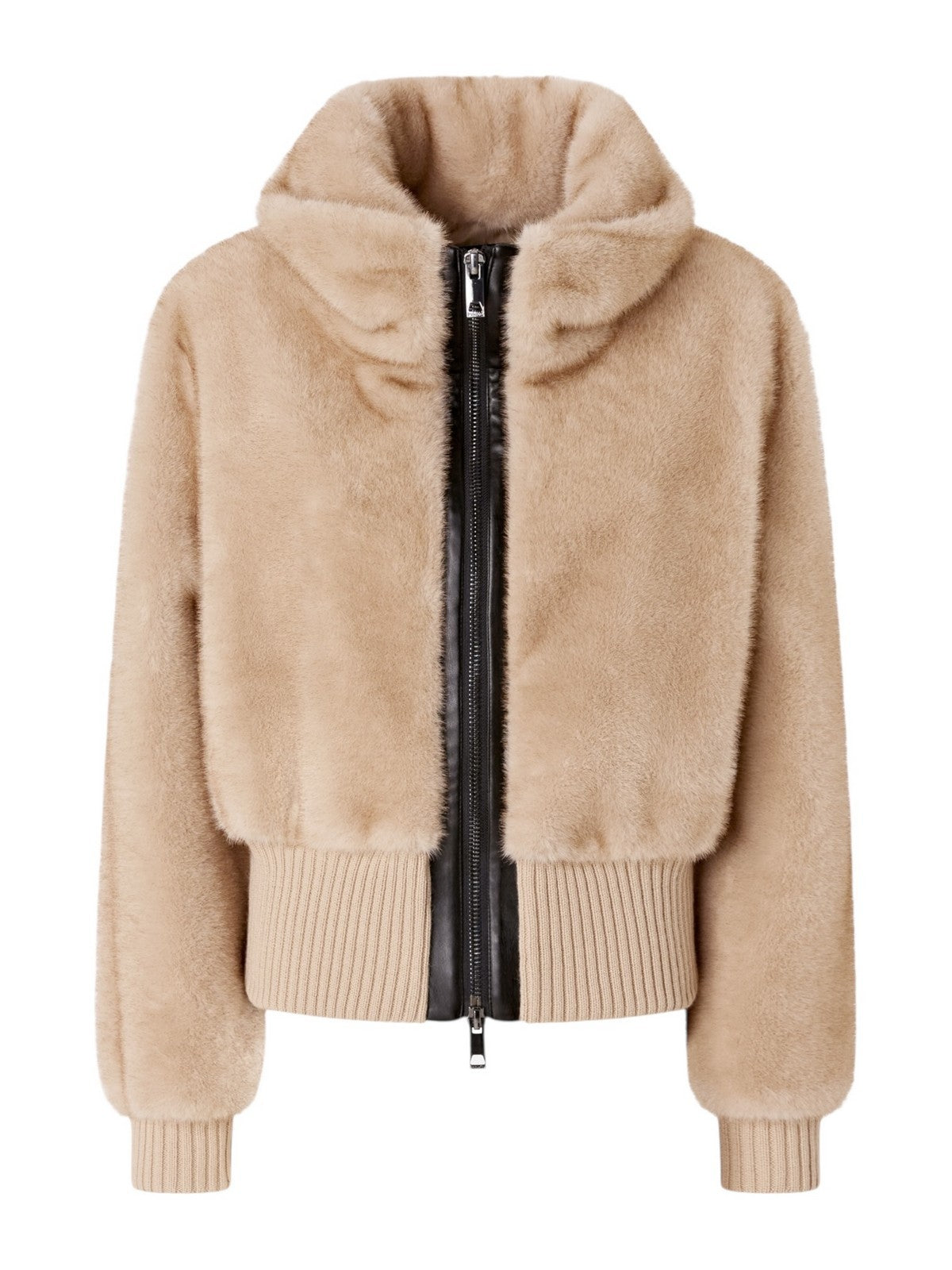 PINKO Pelliccia Donna BAGELS BOMBER 105399-A2PI C60 BEIGE-CHIARO DI LUNA