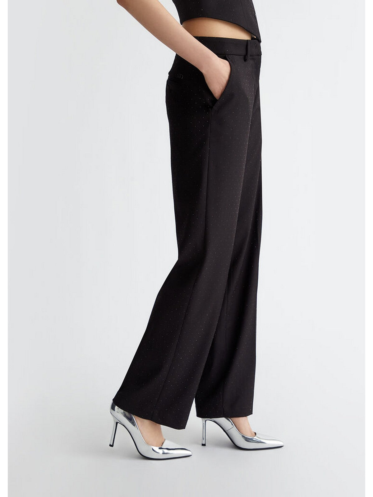 LIU JO WHITE Pantalone Donna WF4447T2627 M9027 Nero gioboutiqueweb