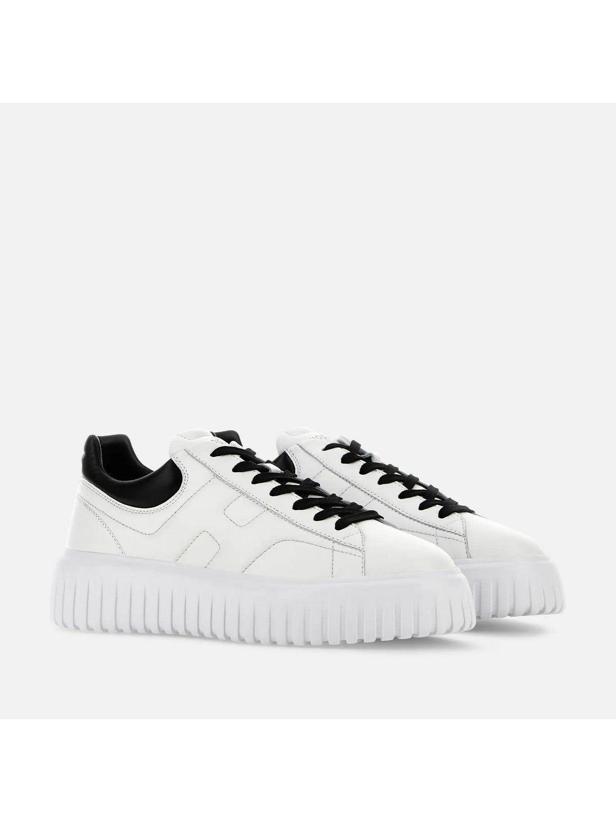 HOGAN Sneaker Uomo H-STRIPES ALLACCIATO H HXM6450FC60LE90001 B001(BIANCO)+B999(NERO)