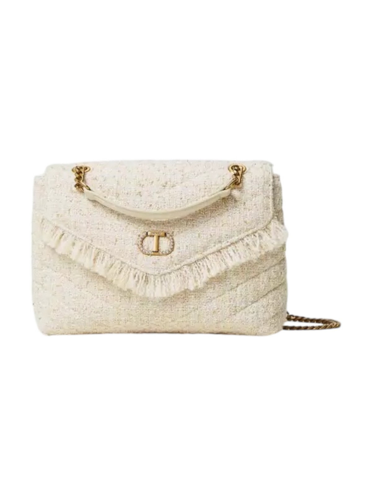 TWINSET Borsa Donna DREAMY TWEED 242TB7200 11748 Bianco gioboutiqueweb