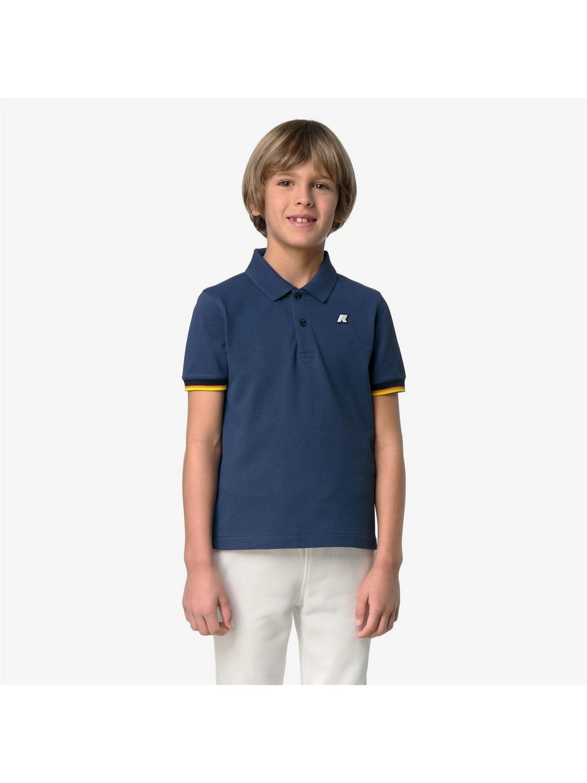 K-WAY KIDS Polo Bambini e ragazzi P. VINCENT PIQUE K6126LW B67 Blue Insignia