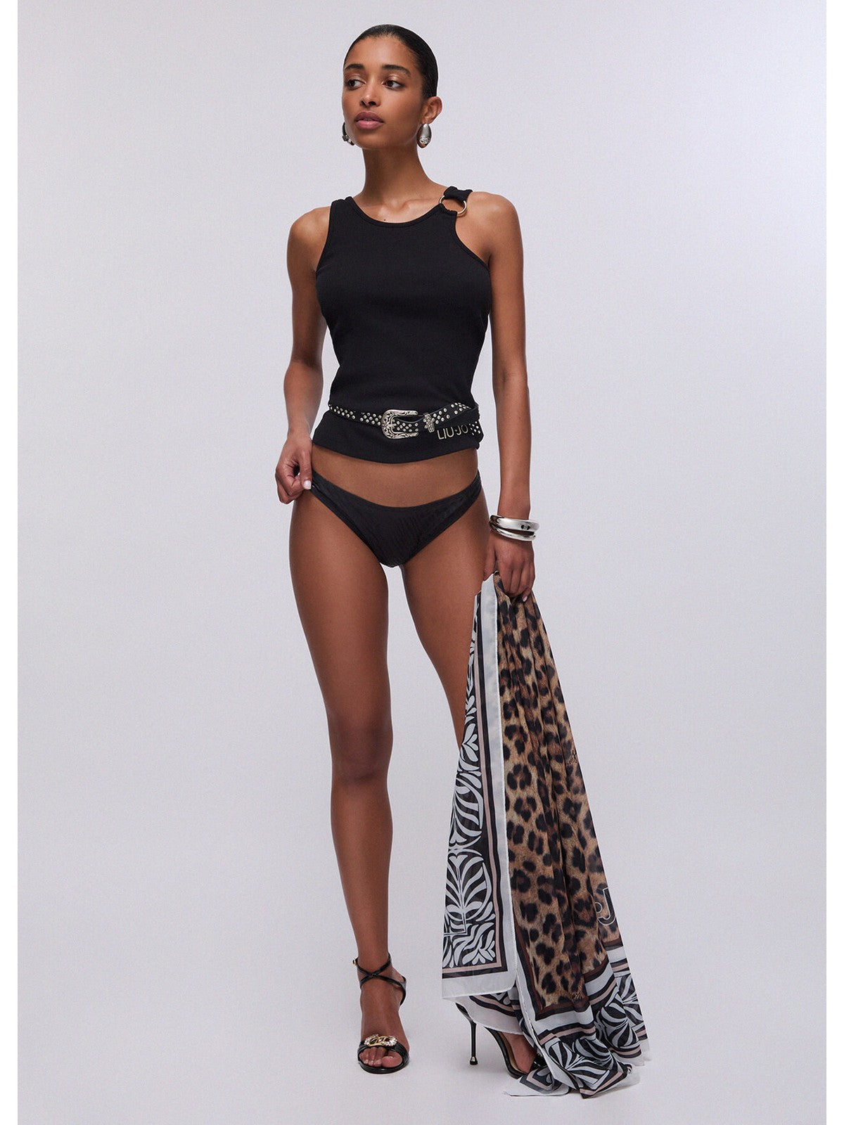 LIU JO BEACHWEAR Top Donna VA6122J4822 22222 Nero gioboutiqueweb