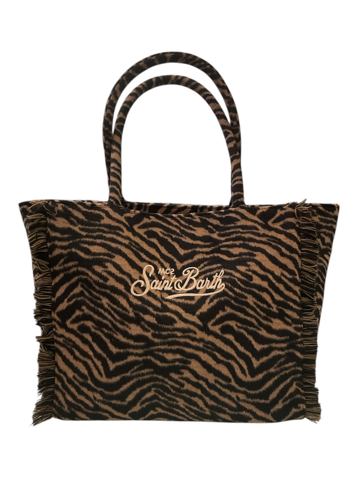 MC2 SAINT BARTH Borsa Donna VANITY FELT 01322I ZEBRA 18 EMB