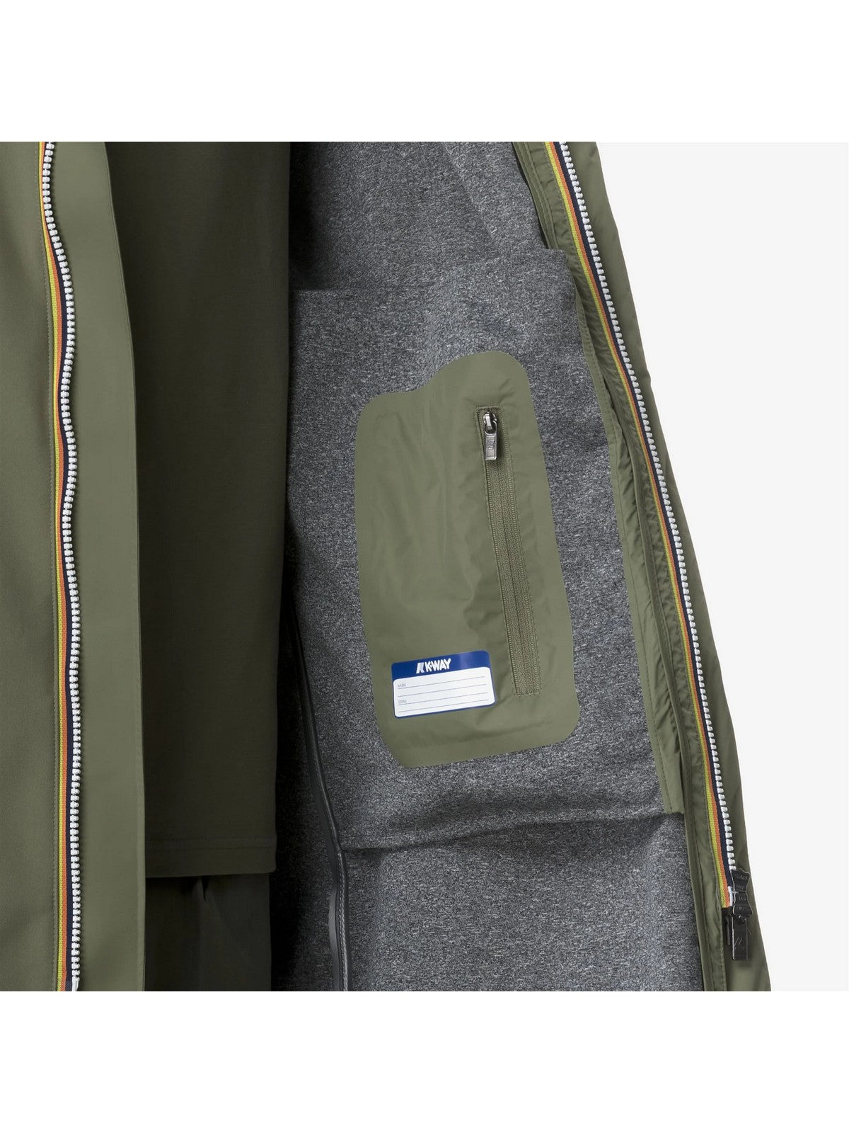 K-WAY Giubbino Uomo Tommy bonded jersey K5126SW V15 Green Lichen