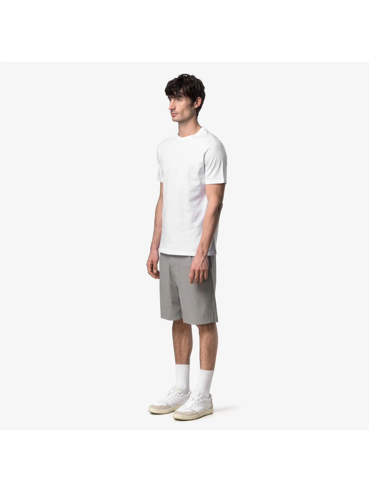 K-WAY T-shirt Uomo ODOM JERSEY MICRO LETTERING K81489W 001 White - White gioboutiqueweb