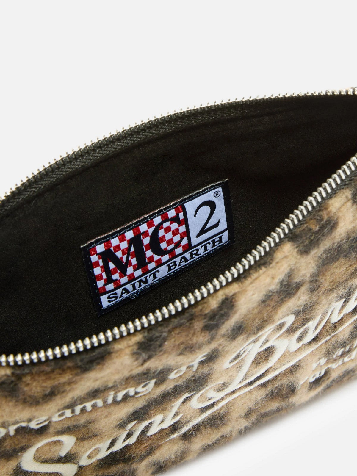 MC2 SAINT BARTH Pochette Donna PARISIENNE FELT 00223I LEOPARD MIDI 18 EMB