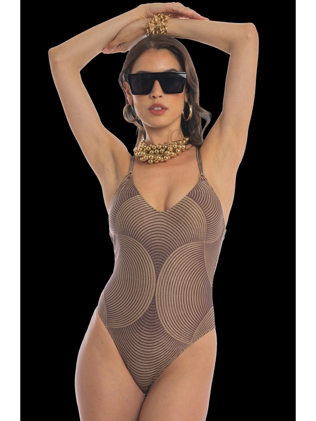 PIN-UP STARS Costume da bagno Donna PG122I 009 Marrone