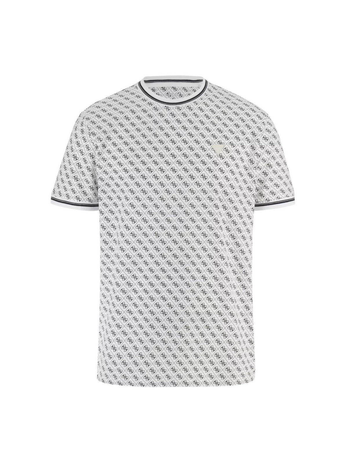 GUESS SPORT T-shirt Uomo MARSHALL T-SHIRT Z2YI05 J1314 P084 4G AOP SALT WHITE
