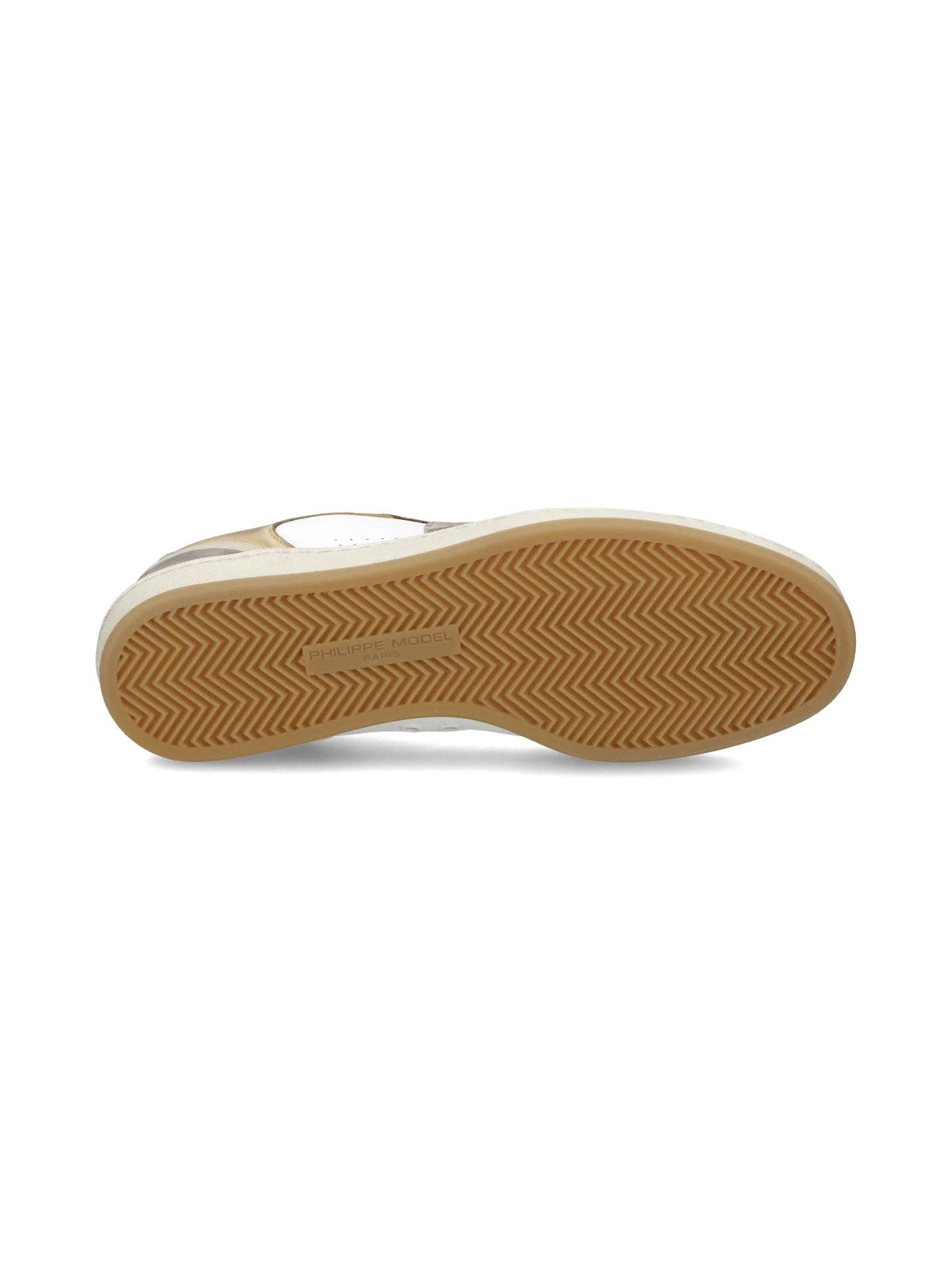 PHILIPPE MODEL Sneaker Uomo PGAL LOW MAN PGLU VC01 VEAU CRACKLE'_BLANC SABLE'