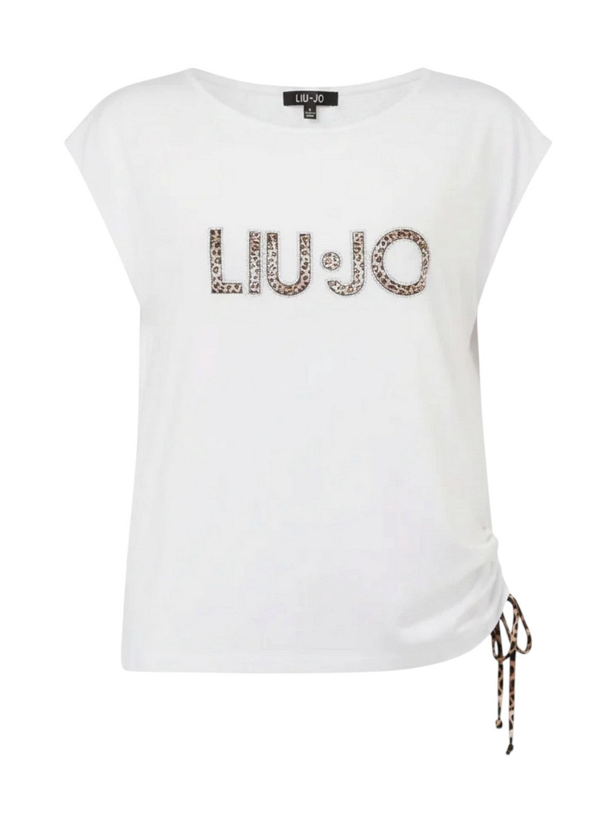 LIU JO BEACHWEAR T-shirt Donna VA6047JS360 S9740 BIANCO/ANIMALIER