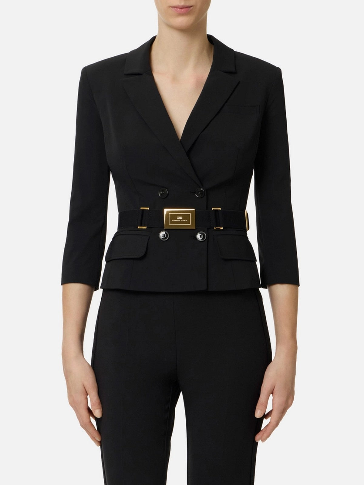 ELISABETTA FRANCHI Giacca Donna GI22461E2 110 Nero gioboutiqueweb