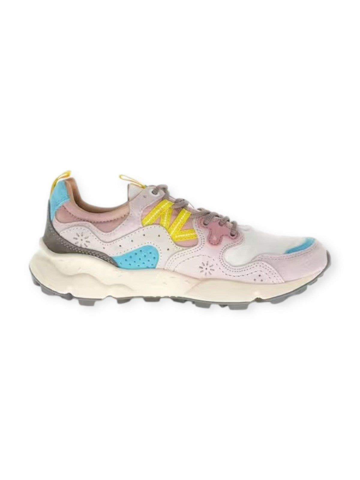 FLOWER MOUNTAIN Sneaker Donna YAMANO 3 WOMAN 2017817-01-1B54 LIGHT PINK-OFFWHITE-PINK gioboutiqueweb