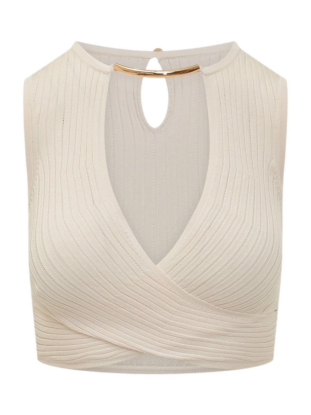 ELISABETTA FRANCHI Top Donna TK76S61E2 193 BURRO gioboutiqueweb