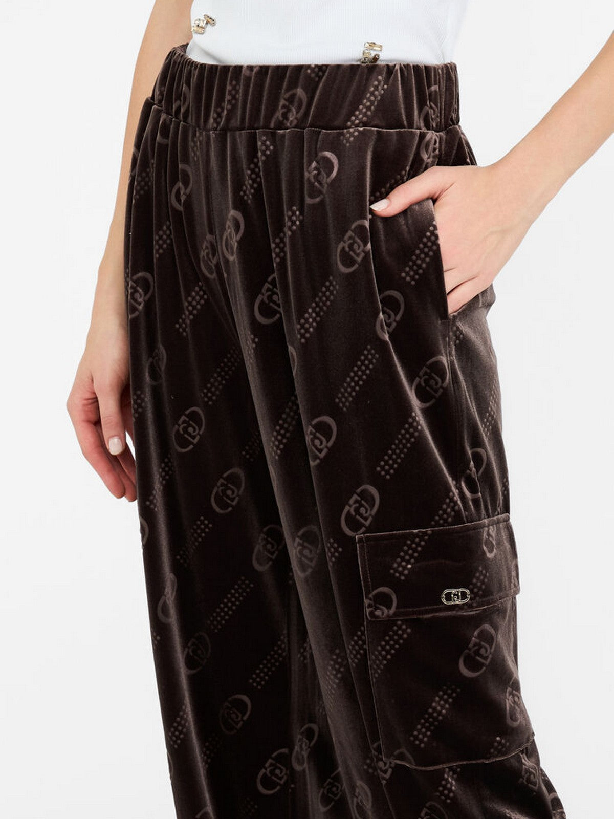 LIU JO SPORT Pantalone Donna TF5111J4955 M9768 Cioccolato LiuJo