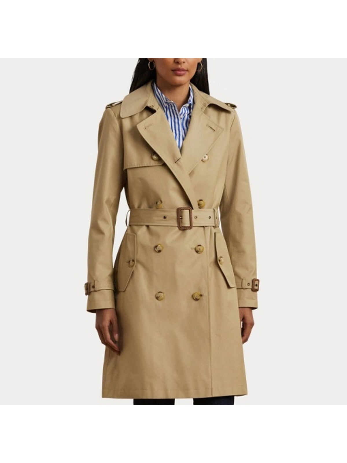LAUREN RALPH LAUREN Trench Donna DB BLT RN38 297967122 002 BIRCH TAN gioboutiqueweb