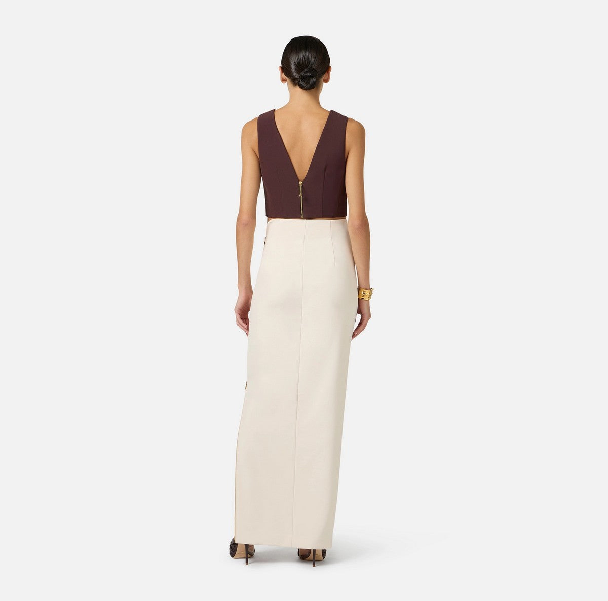 ELISABETTA FRANCHI Top Donna TO05061E2 644 CACAO
