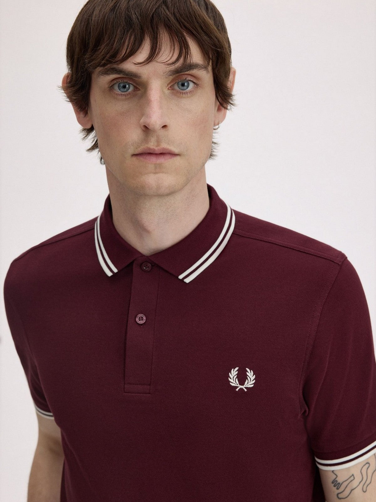 FRED PERRY Polo Uomo FP TWIN TIPPED FRED PERRY SHIRT FP-M3600P 597 OXBLOOD