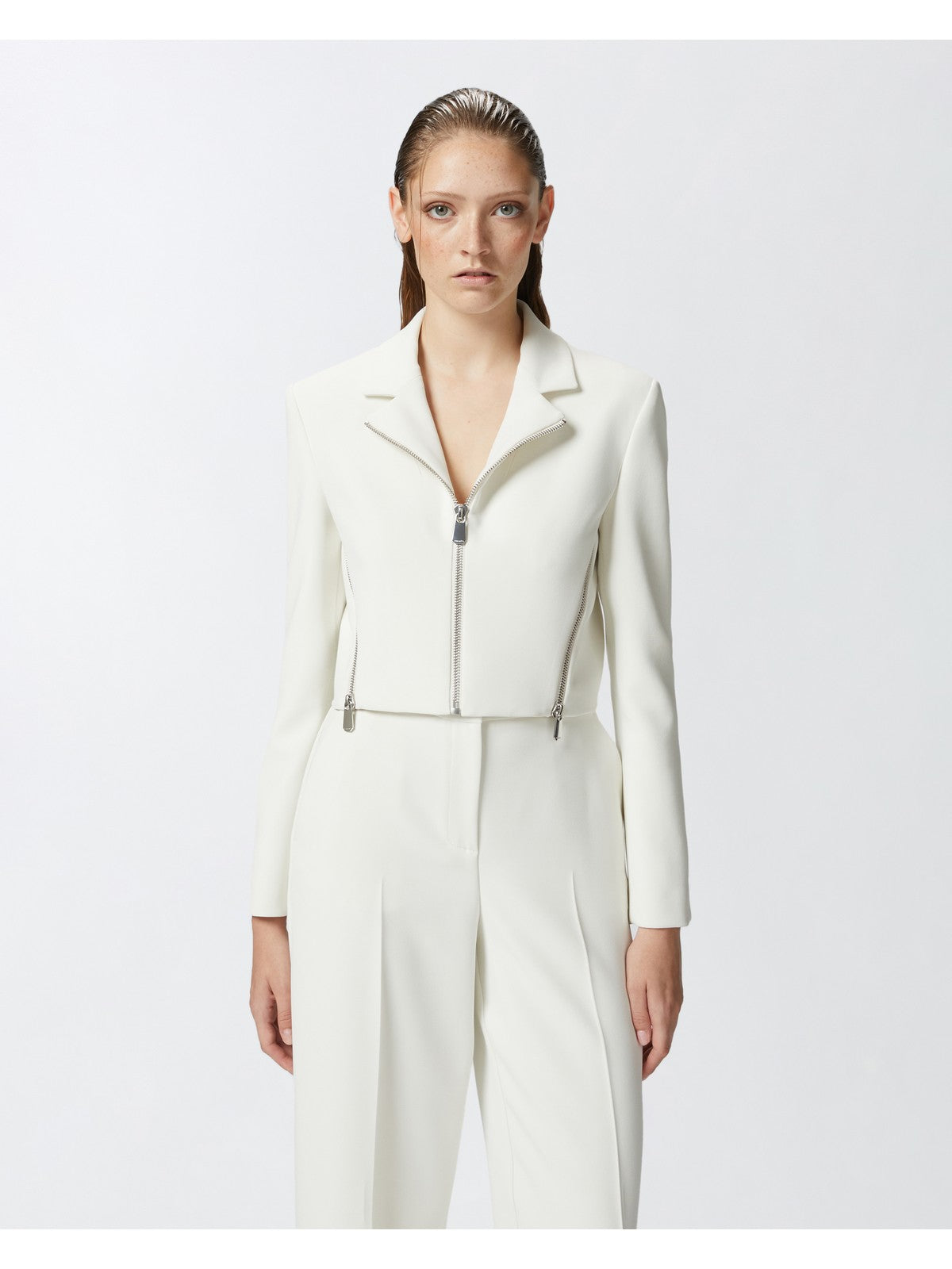 PINKO Giacca Donna Frejus Giacca Crepe Stretch Co 104067-A20A Z10 Bianco gioboutiqueweb