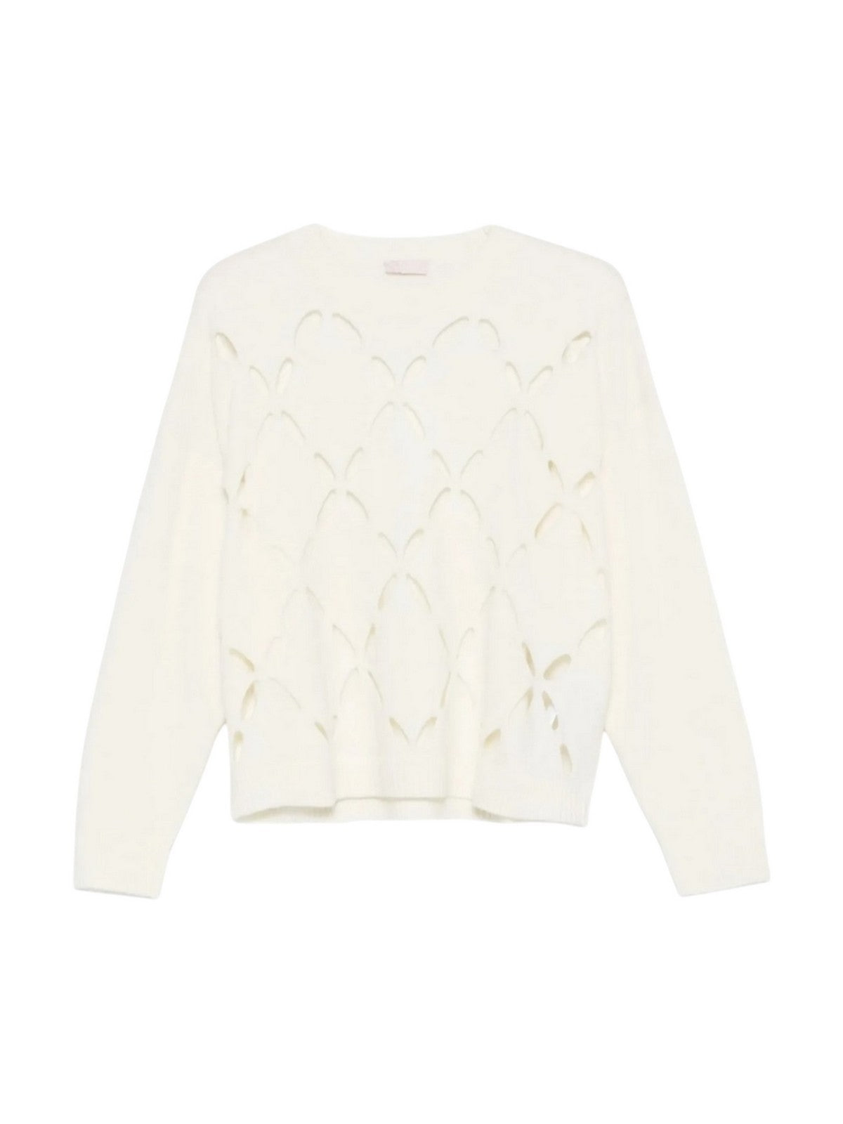 LIU JO WHITE Maglione Donna MF5039MS009 10701 BIANCO LANA gioboutiqueweb