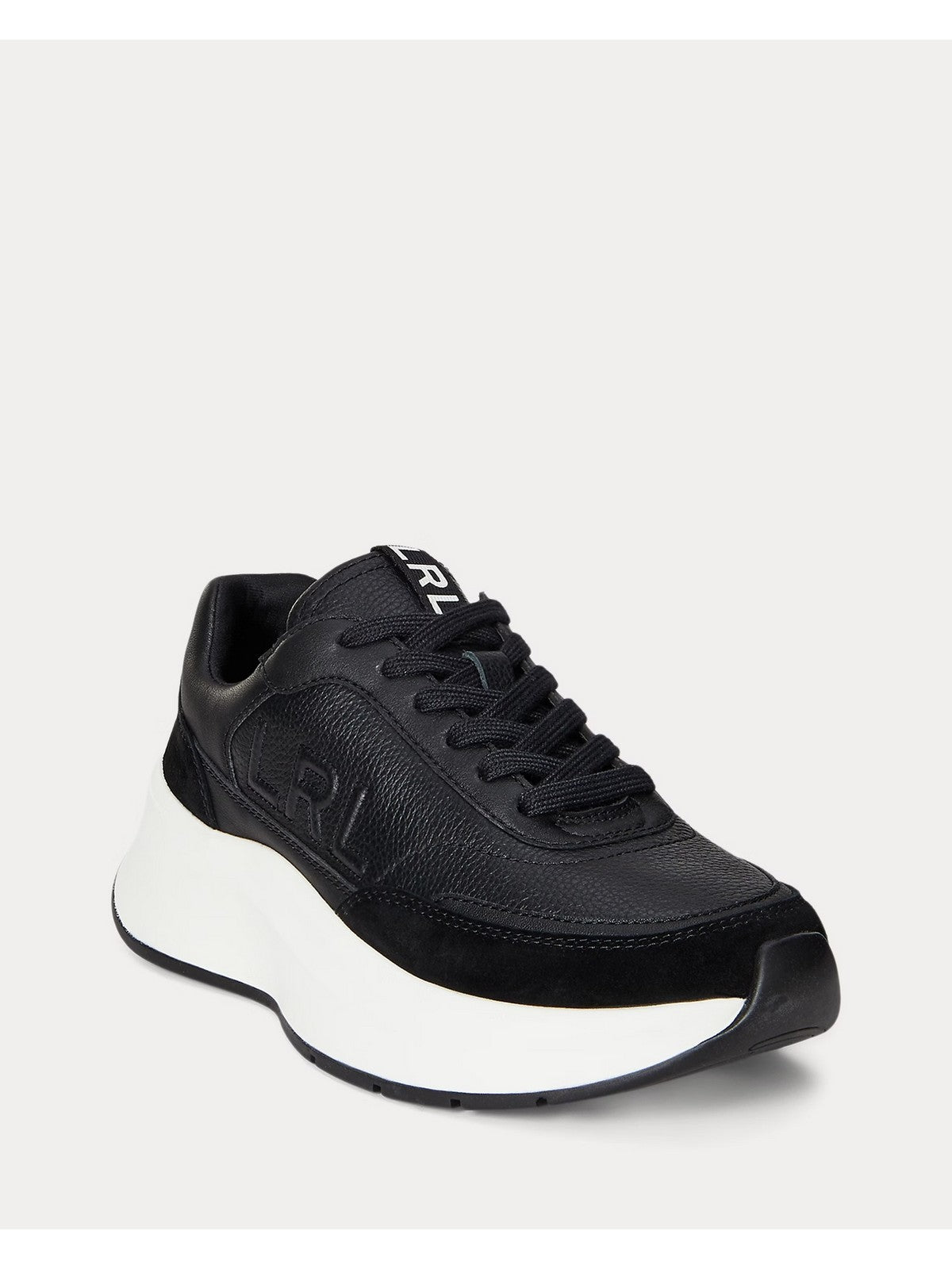 LAUREN RALPH LAUREN Sneaker Donna FRANKY-SNEAKERS-LOW TOP LACE 802974376 002 BLACK/BLACK gioboutiqueweb