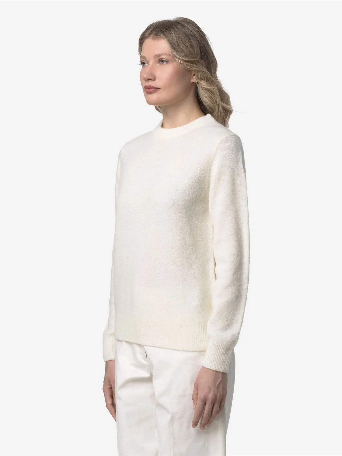 K-WAY Maglione Donna CLARISSE WOOL STRETCH K4138MW X42 WHITE GARDENIA