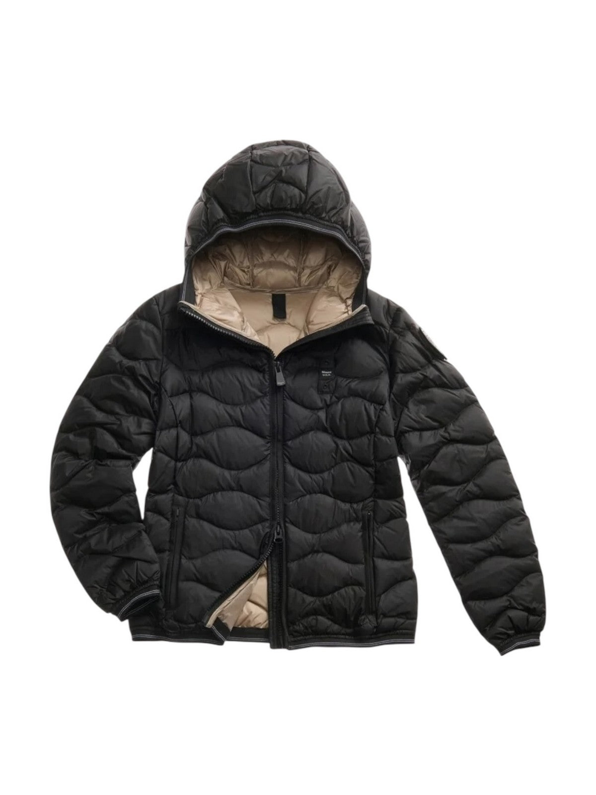 BLAUER Piumino Donna CAMELIA 25WBLDC03095 006047 999EI NERO interno BEIGE 301