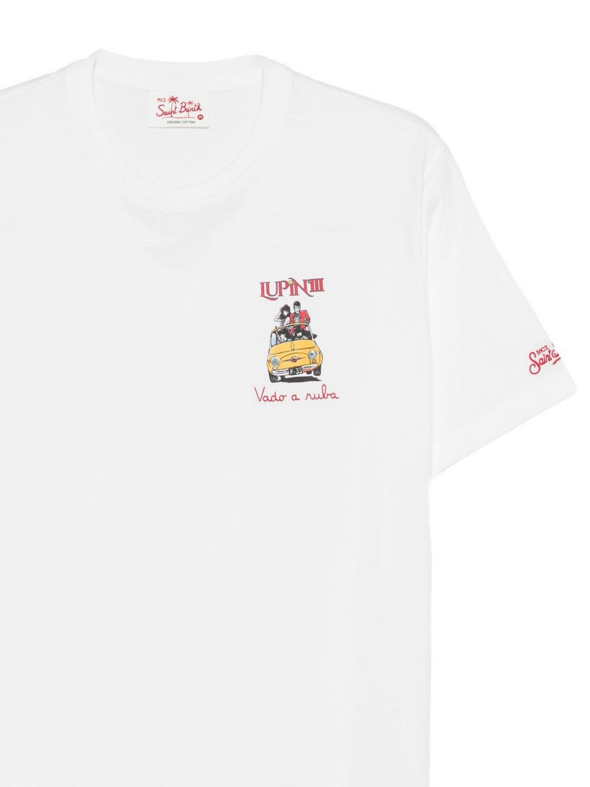 MC2 SAINT BARTH T-shirt Uomo PORTOFINO 04411L LUPIN RUBA 01N EMB gioboutiqueweb