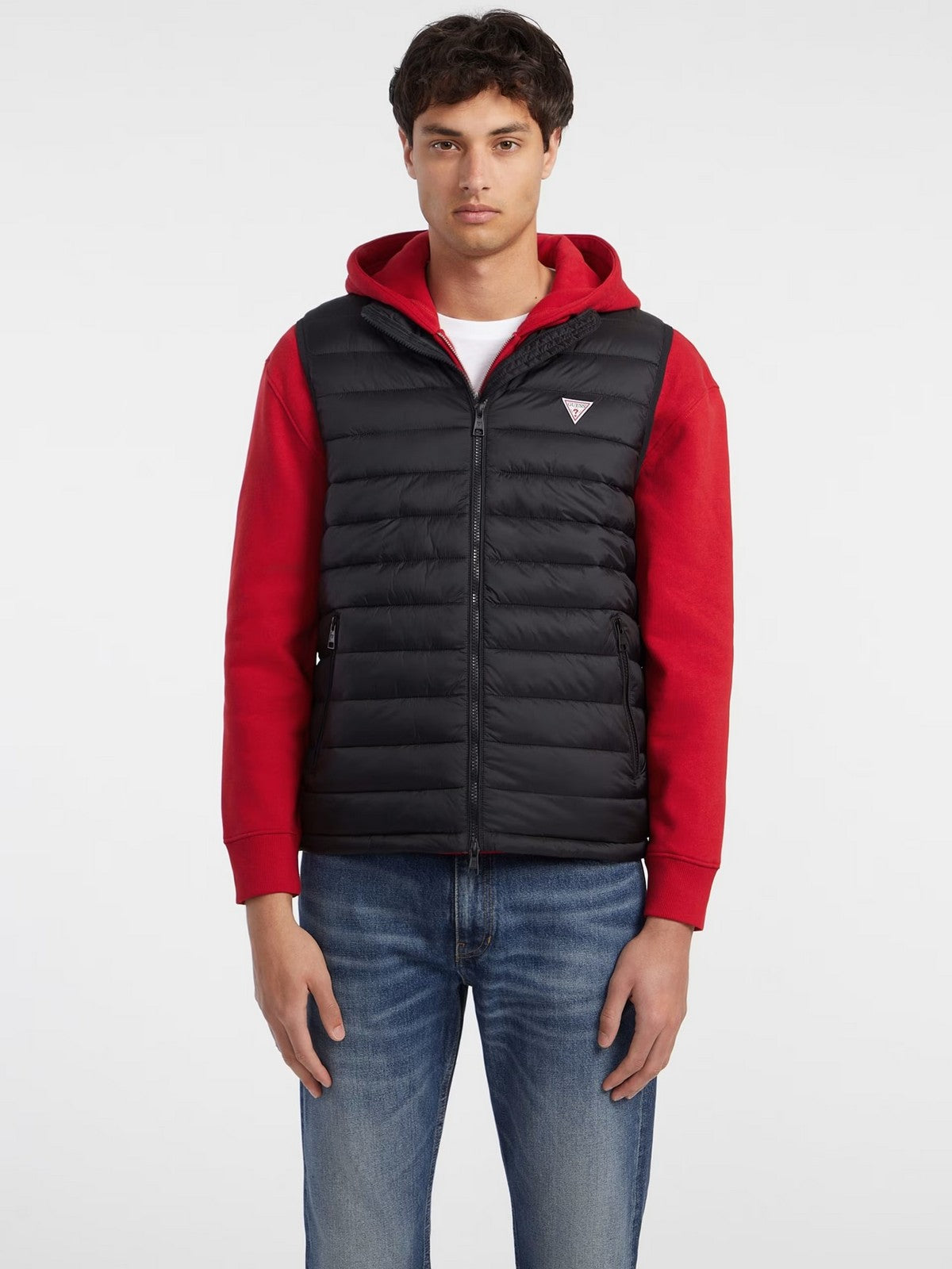 GUESS Gilet Uomo Gj Hooded Puffer Ves M4YN11 WG922 JBLK Nero gioboutiqueweb
