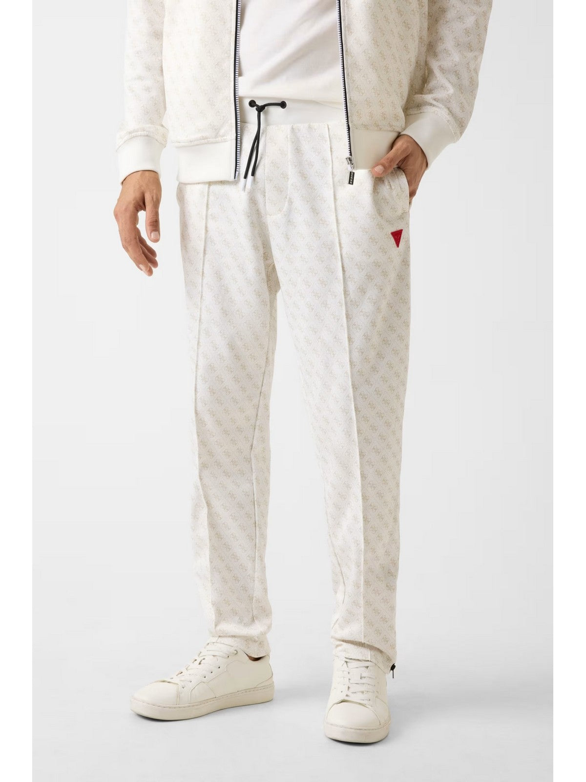 GUESS SPORT Pantalone Uomo KORBIN PANT Z2BB05 K7122 P05N 4G AOP PURE WHITE gioboutiqueweb